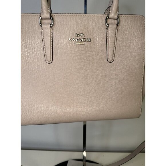 Coach - Leah Satchel Gray Leather Handbag - Missing Tag - Picture 2 of 9